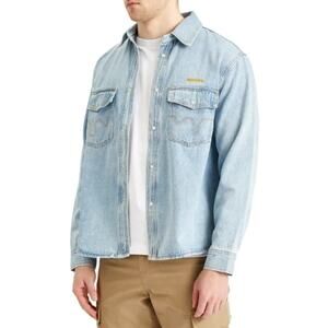 Icecream by Billionaire Boys Club Men's Chainstitch Light Wash Denim Shirt  S